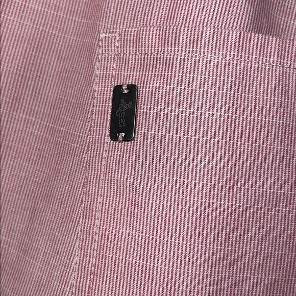 ASHWORTH Red and White Microstripe Flatfront Cotton Blend Golf Pants-38 - Picture 6 of 11